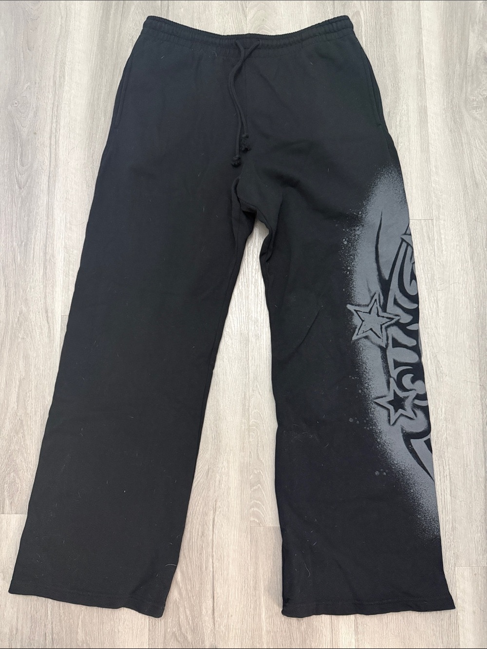 YoungLA Black Wide-Leg Pants